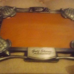 Gulf Shores Alabama Metal Turtle Fish Standing Picture Frame A Gift Corp